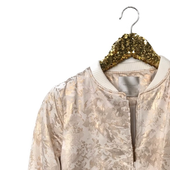 Zara Jackets & Blazers - ZARA Metallic Bomber Jacket